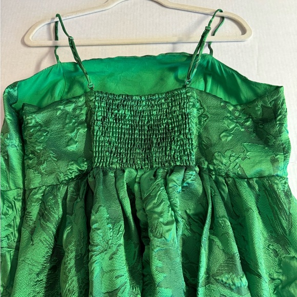 18W Anthropologie Jacquard Bubble Dress-Festive green textured floral dresss 18W - Picture 8 of 11